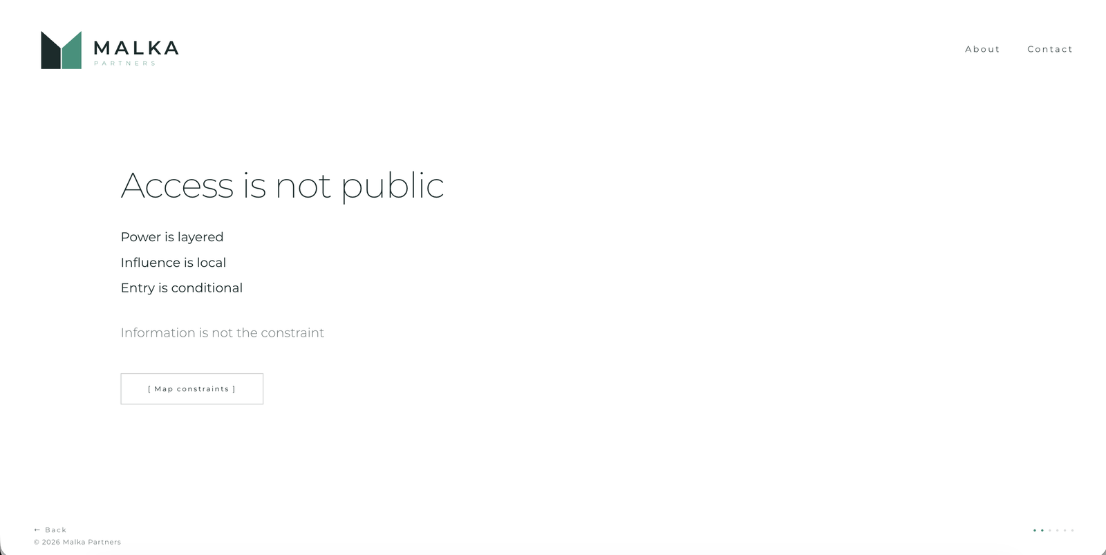 Malka Partners interior page example