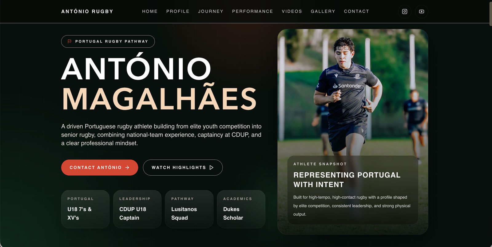 Sportsmand homepage example